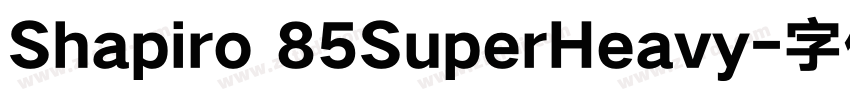 Shapiro 85SuperHeavy字体转换
